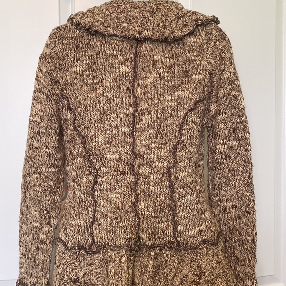 Boston Proper Faux Fur Collar Tie Front Cardigan. - Picture 8 of 16